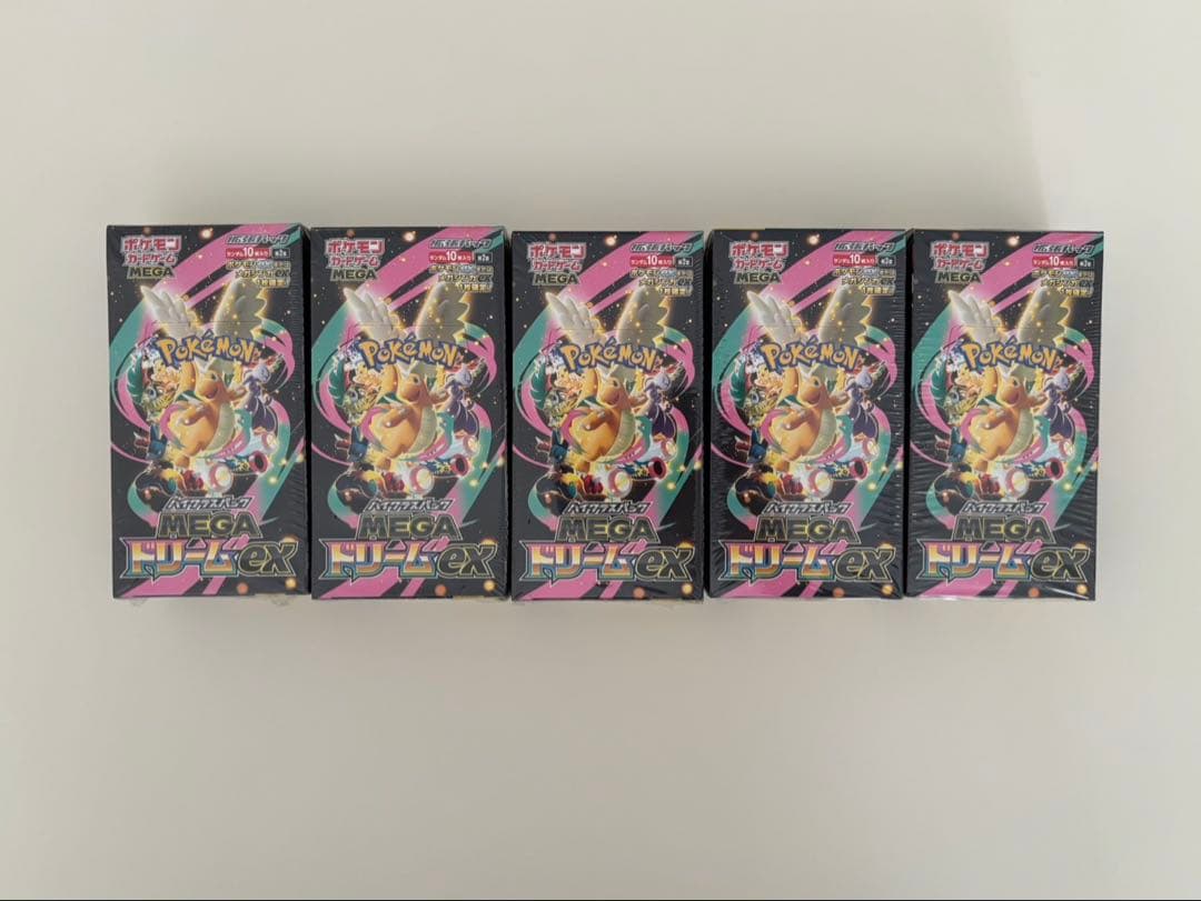 ポケモンカードMEGAドリームex5BOXシュリンク付き