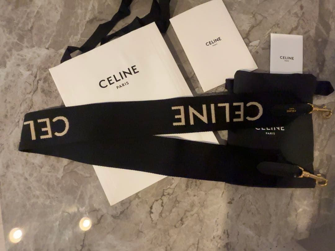 CELINEジャカード ロングストラップ / ウール