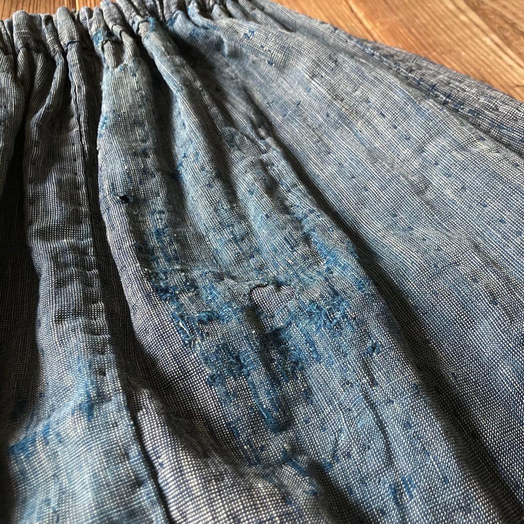 古布 布団皮 襤褸 BORO 木綿 ピエロもんぺ サルエル モンキーパンツ