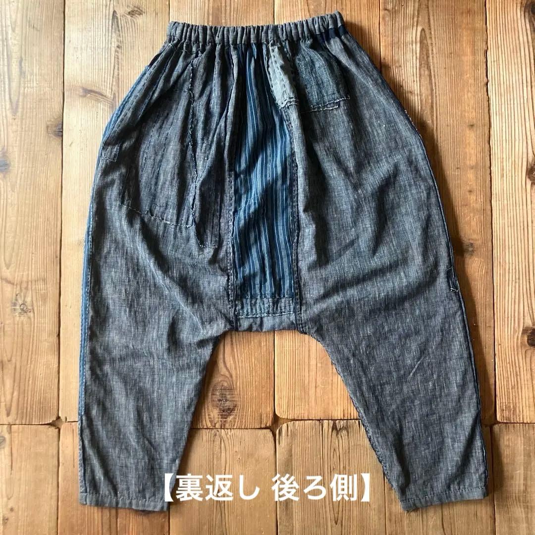 古布 布団皮 襤褸 BORO 木綿 ピエロもんぺ サルエル モンキーパンツ