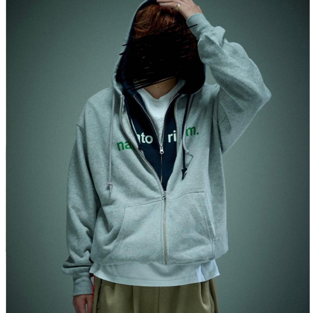 なとり　natorium zip Hoodie　グレー