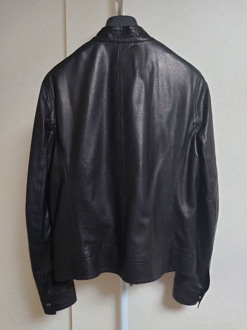 美品 EMMETTI レザーライダース ダークブラウン サイズ46