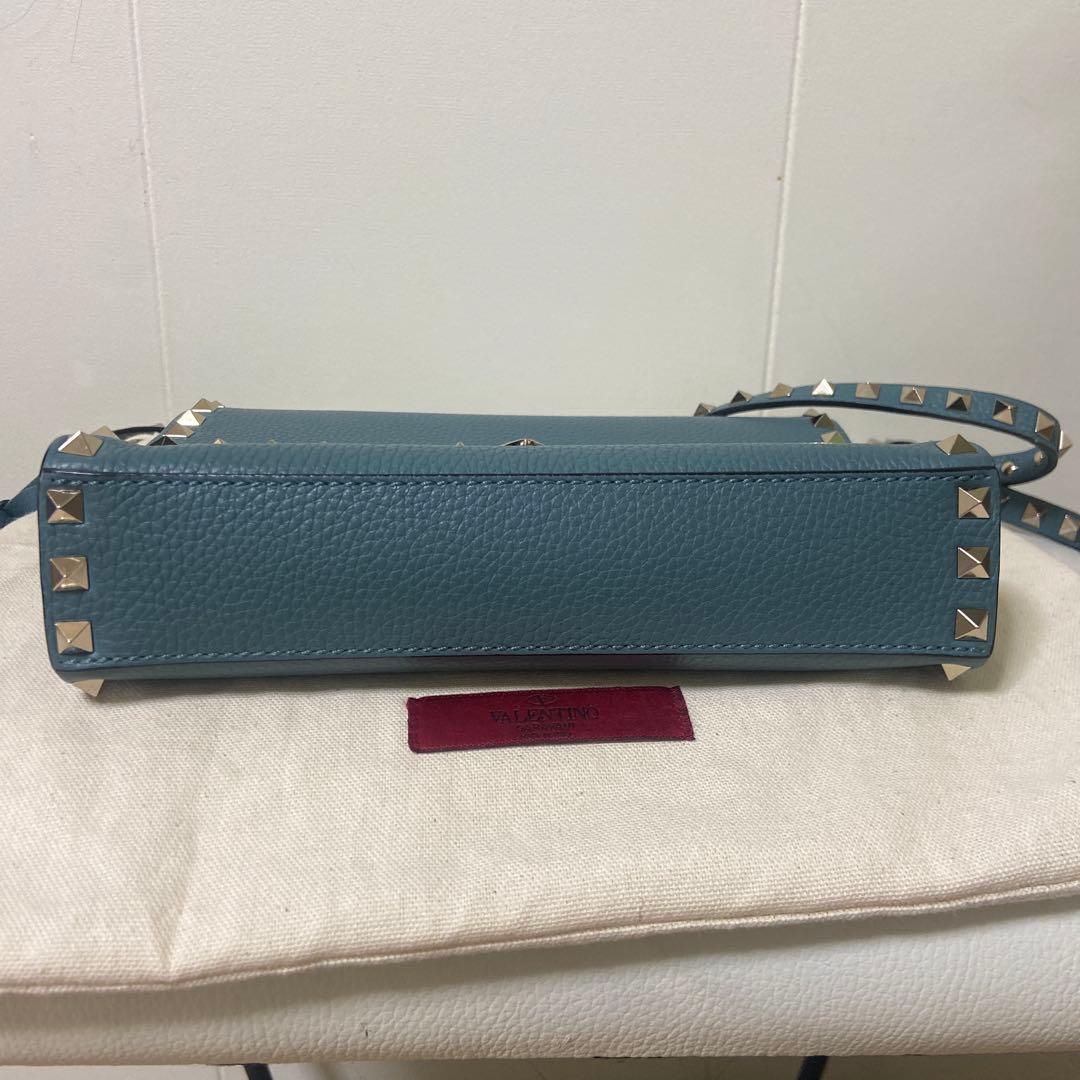 Valentino スタッズ ショルダーバッグ 青