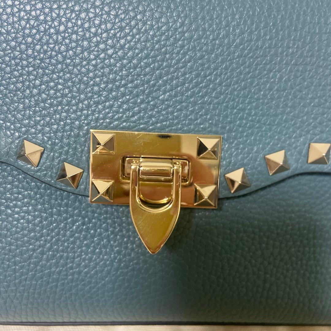 Valentino スタッズ ショルダーバッグ 青