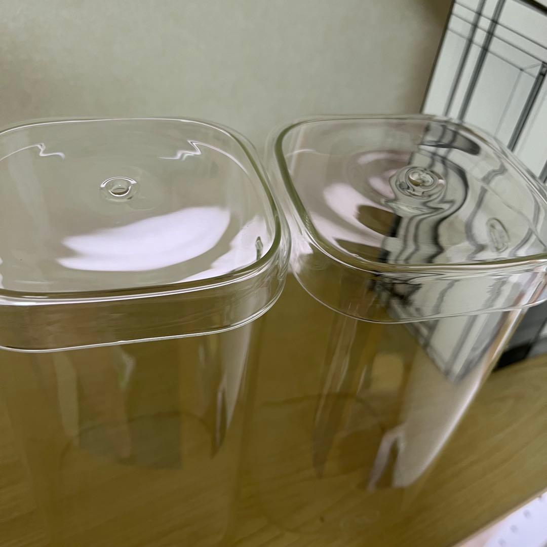 GLASS POT KAKU 角型ポット 2個セット