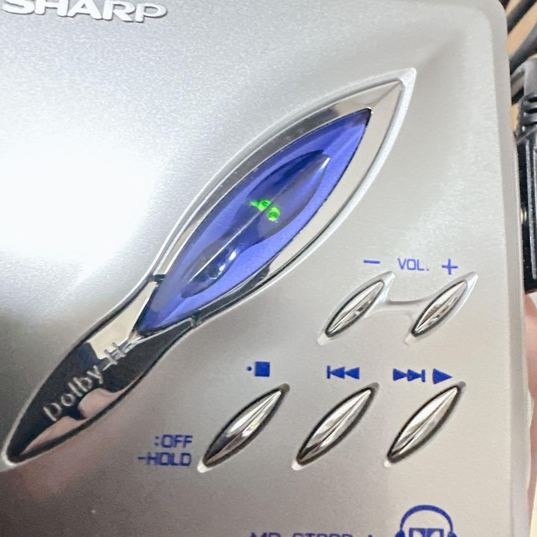 動作確認済 SHARP ポータブルMDプレイヤー MD-ST800-A ブルー