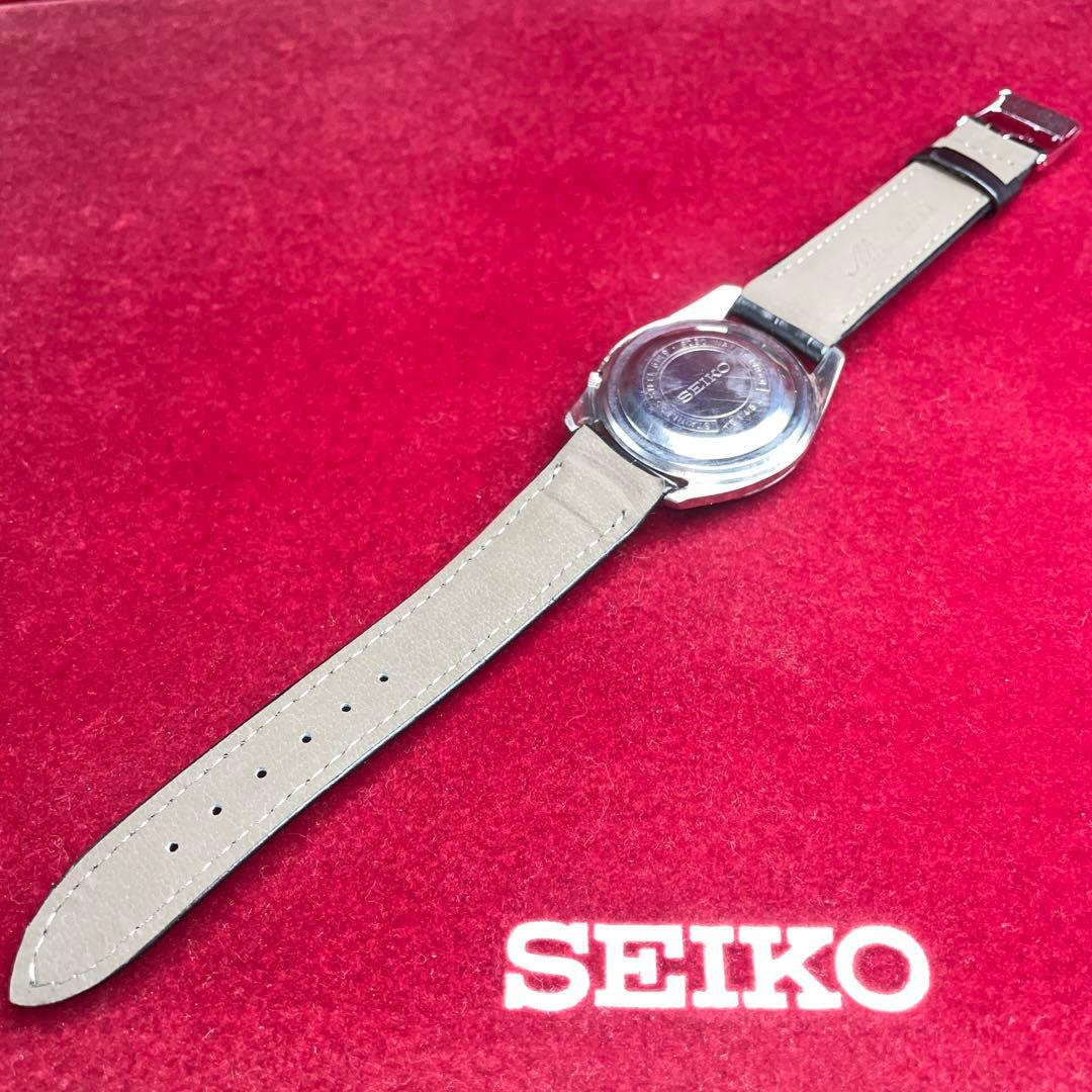 OH済 希少黒 未使用 SEIKO 5 風防新品換済 自動巻 フルーテッドベゼル
