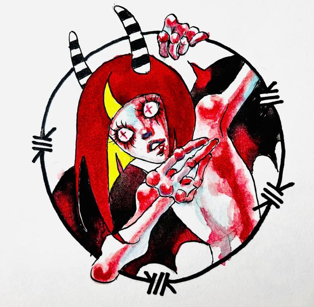 イラスト　ポップ画　アニメ風　オリジナル　自作画