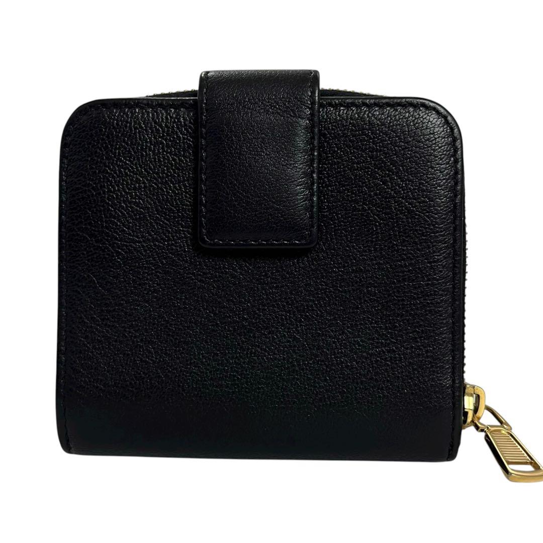 希少✨サンローラン 二つ折り財布 リヴゴージュ YSL レザー ブラック