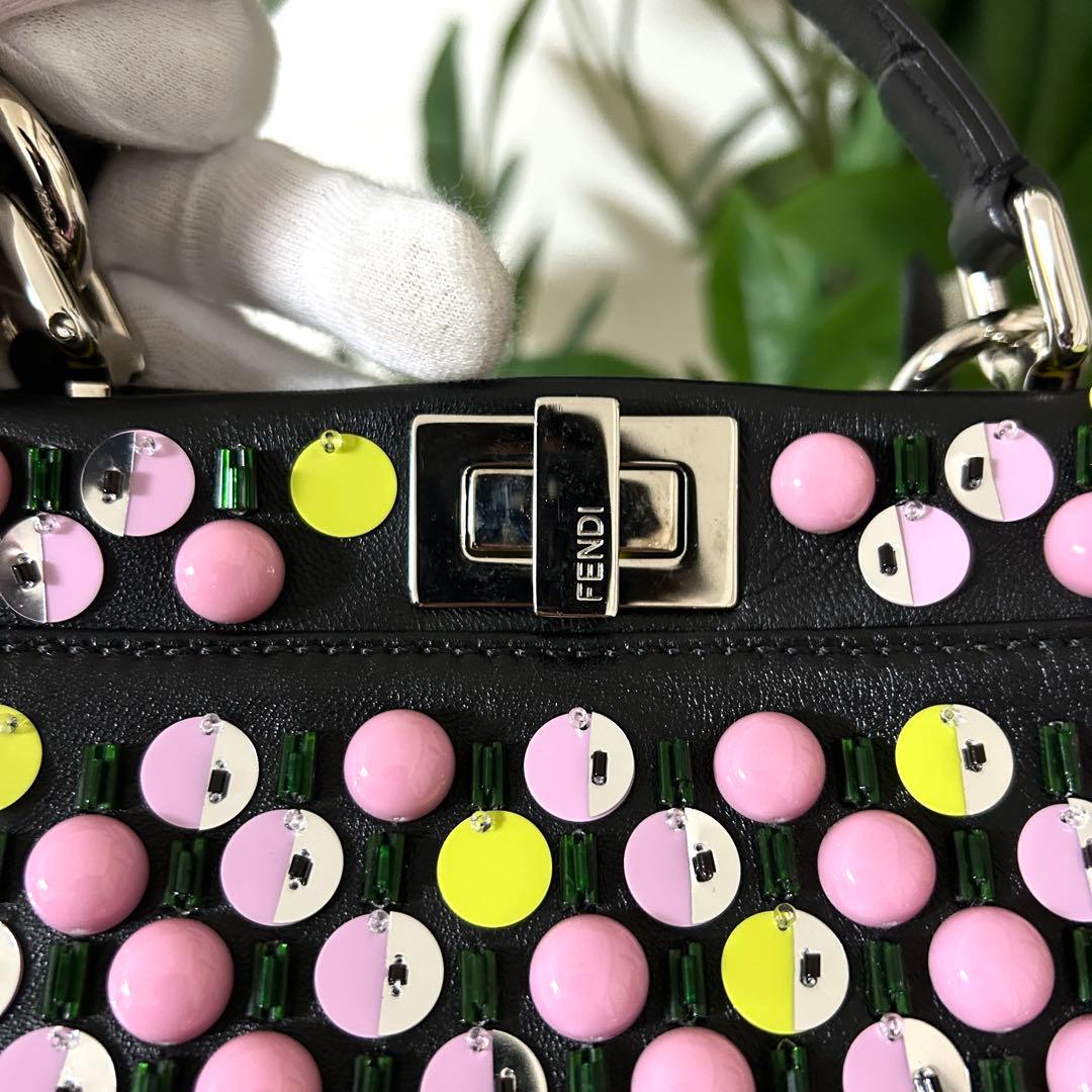【激レア】FENDI ピーカブー ミニ 装飾 2wayショルダーバッグ 限定生産