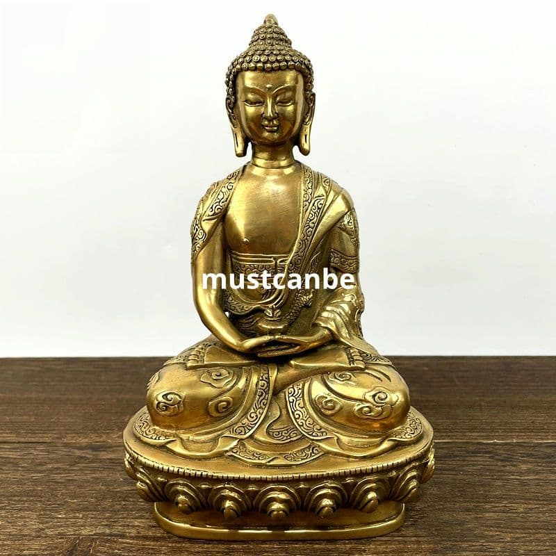 チベット密教仏像 薬師仏 阿弥陀仏 釈迦牟尼仏 三宝仏仏像 銅製品 辟邪開運置物