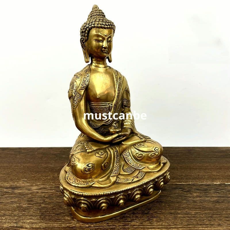 チベット密教仏像 薬師仏 阿弥陀仏 釈迦牟尼仏 三宝仏仏像 銅製品 辟邪開運置物