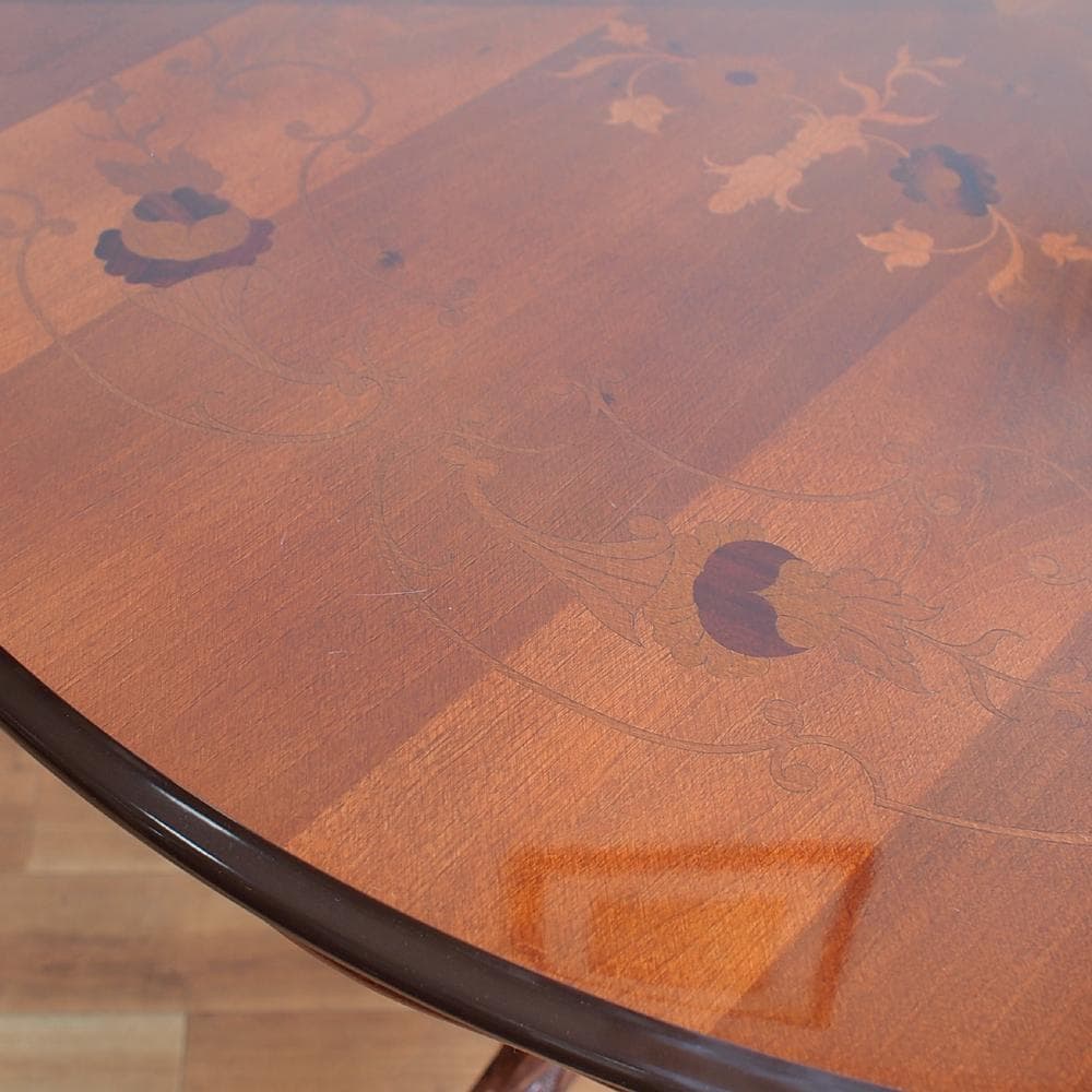 イタリアンクラシック 象嵌細工 ダイニングテーブル 直径108cm