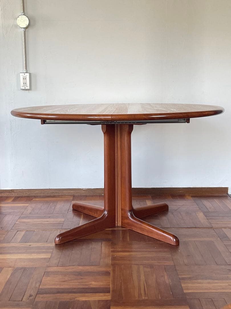 北欧 デンマーク ヴィンテージ gudme チーク ラウンドダイニング テーブル