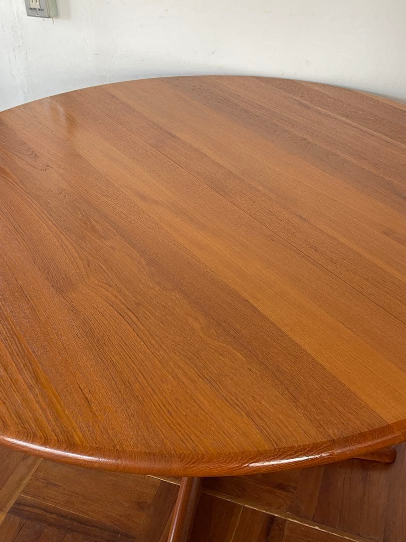北欧 デンマーク ヴィンテージ gudme チーク ラウンドダイニング テーブル