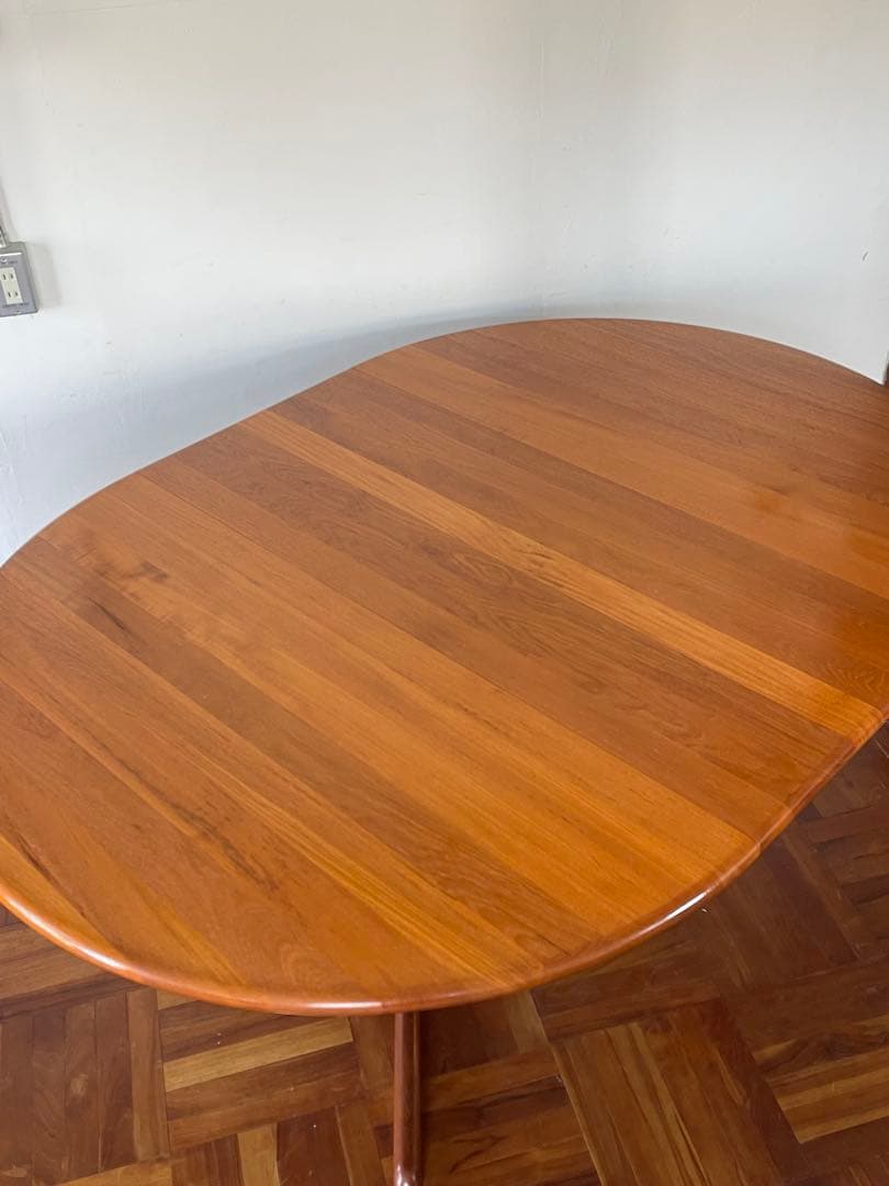 北欧 デンマーク ヴィンテージ gudme チーク ラウンドダイニング テーブル