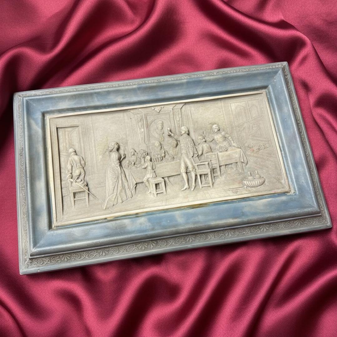 希少 アンティーク調 陶器 ストーンジュエリーボックス