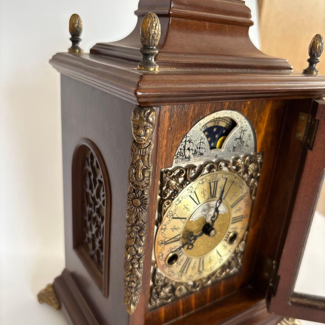 ホ*ウ様 【稼働品】置き時計　Warmink　WUBA ムーンフェィズ　ゼンマイ