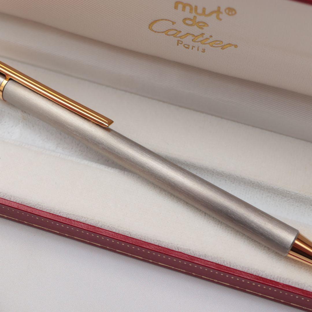 未使用 Cartier ボールペン シルバー ゴールド カルティエ