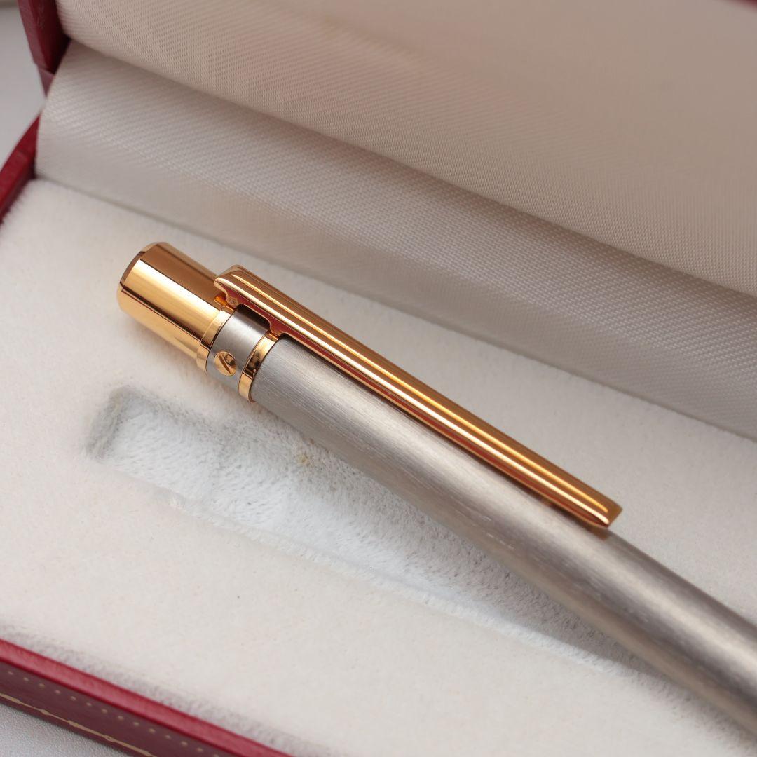 未使用 Cartier ボールペン シルバー ゴールド カルティエ