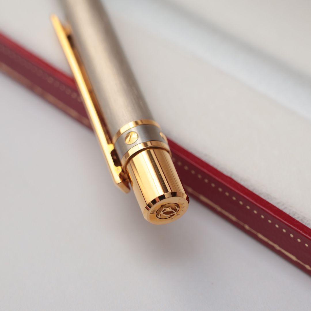 未使用 Cartier ボールペン シルバー ゴールド カルティエ