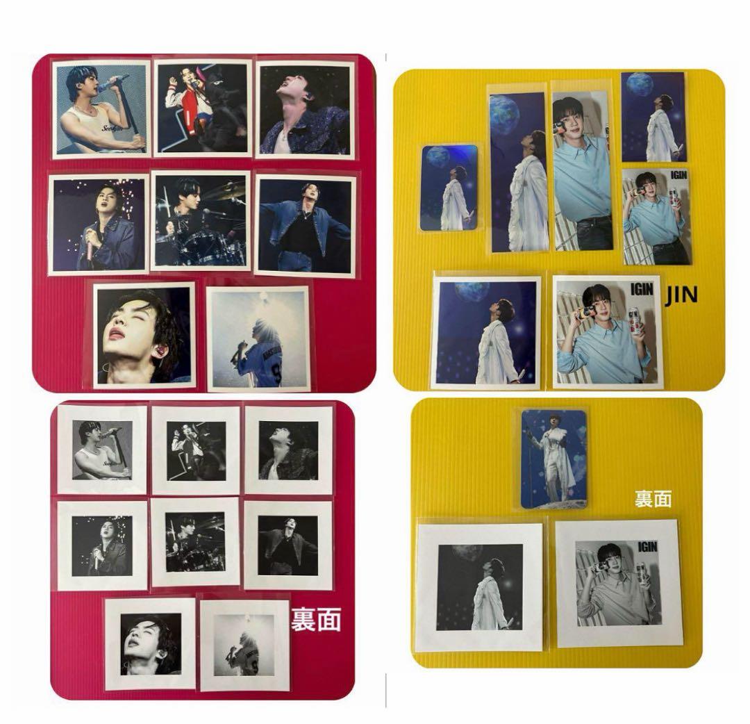 BTSJINフィルムブックマーク・ロングステッカー・両面ホログラムフォトカード①
