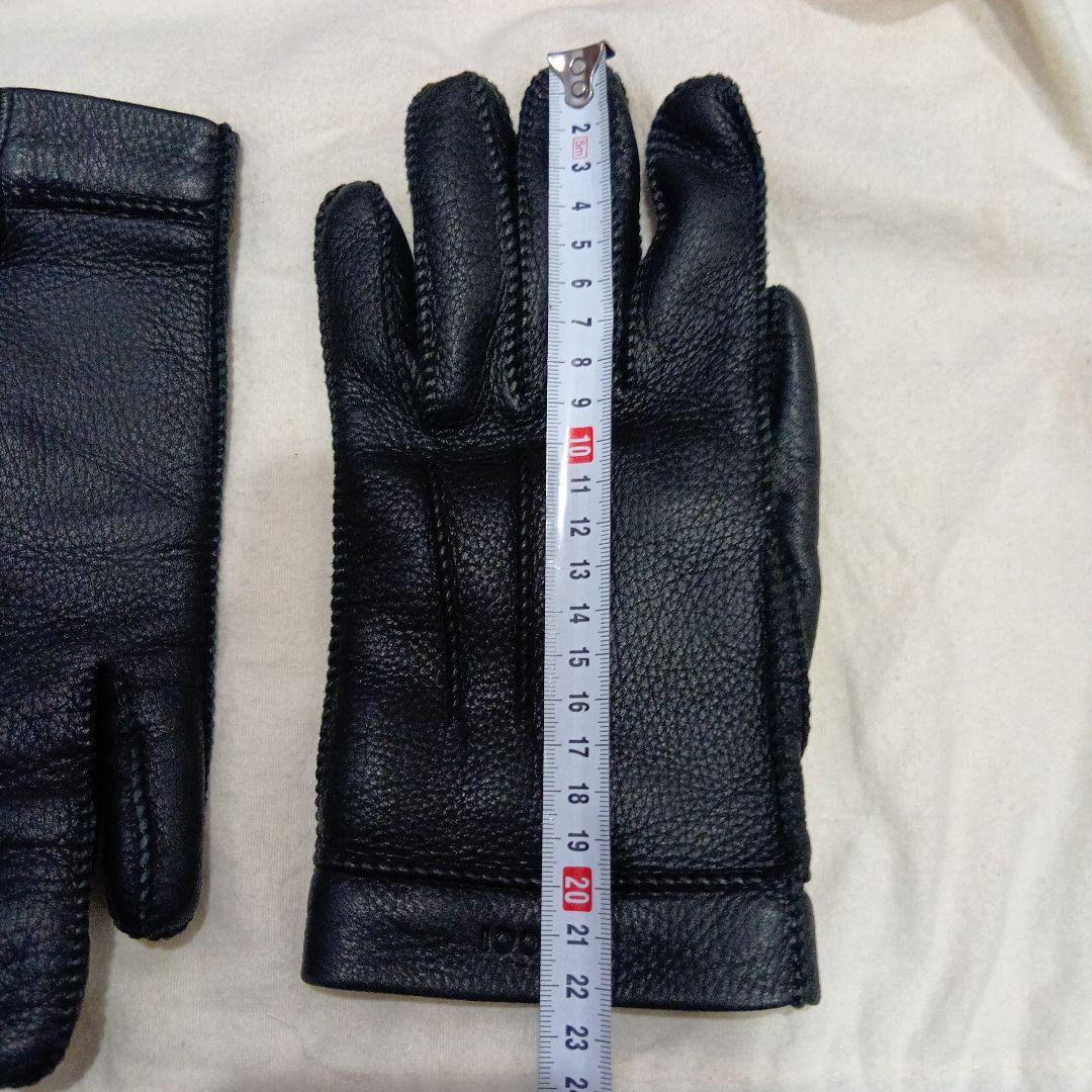 GUCCI ブラック 手袋（鹿革/カシミア）