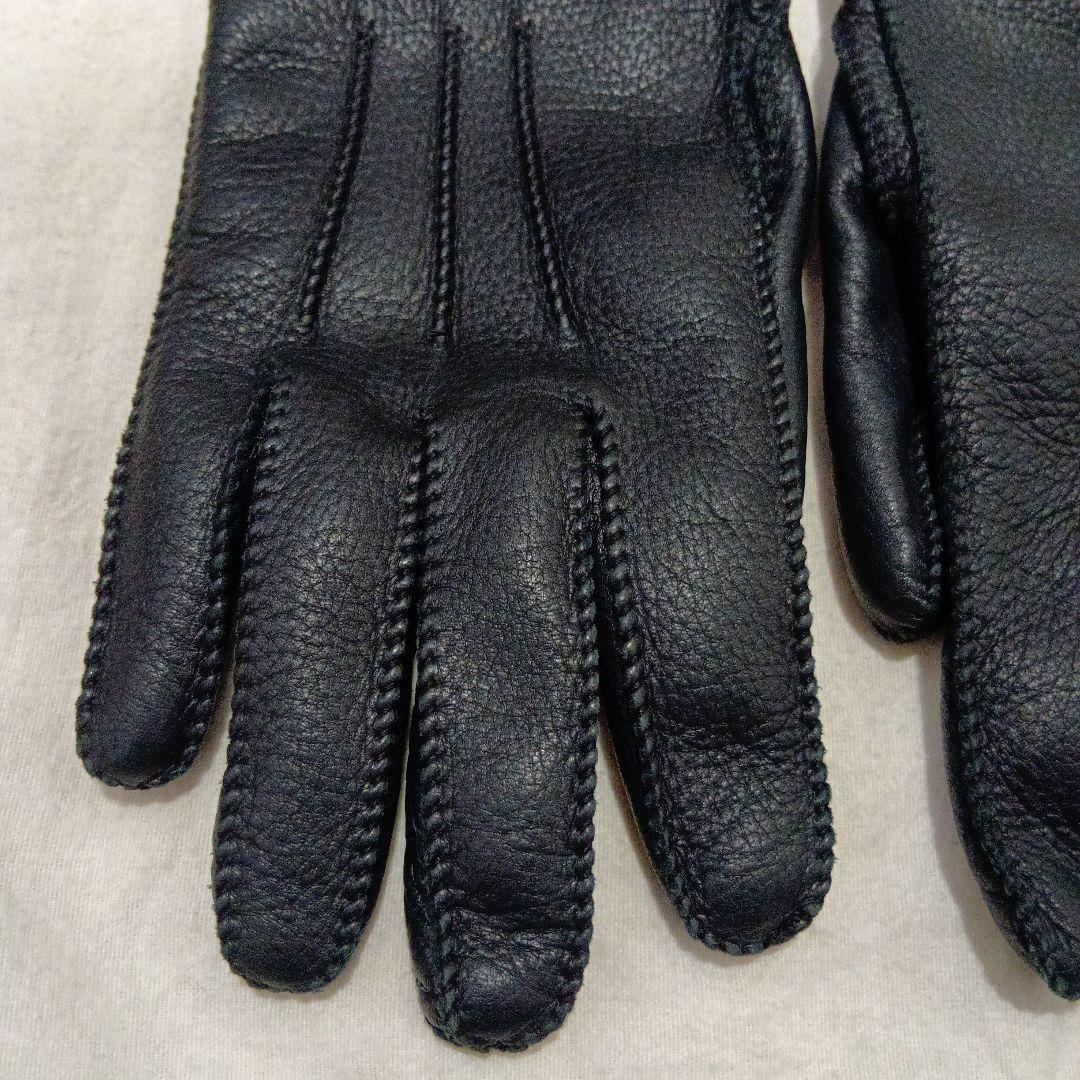 GUCCI ブラック 手袋（鹿革/カシミア）