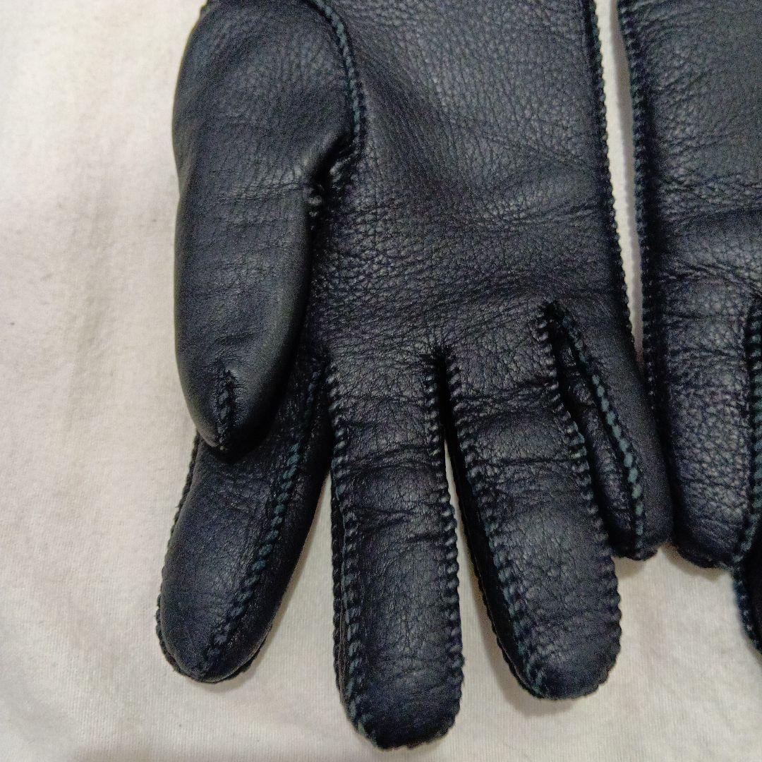 GUCCI ブラック 手袋（鹿革/カシミア）