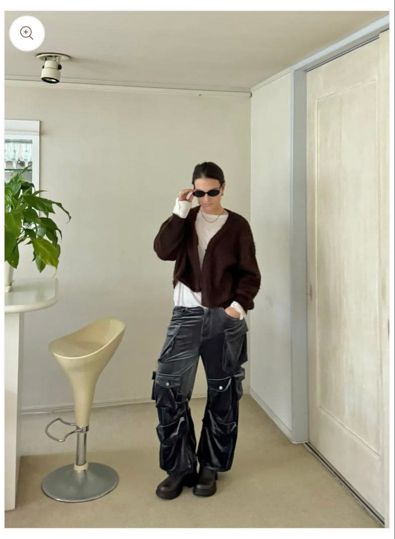 【nyxu】Verour Cargo Pants ミルク(グレー) Sサイズ