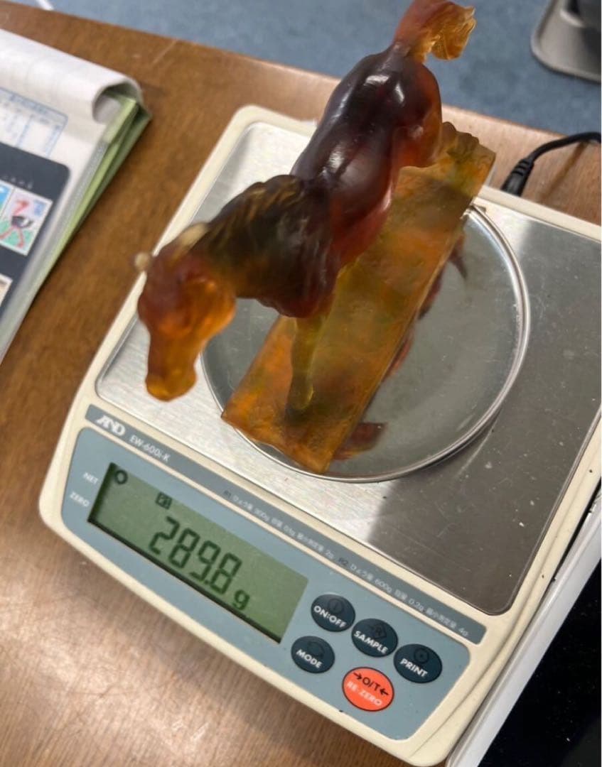 美品 Daum France ドーム フランス クリスタルガラス 馬フィギュリン