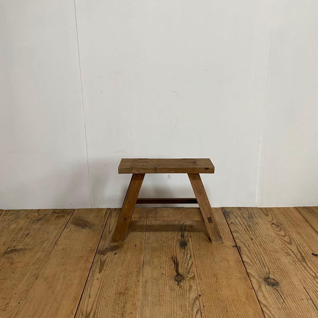 アンティーク スツール 踏み台 無垢材 y30