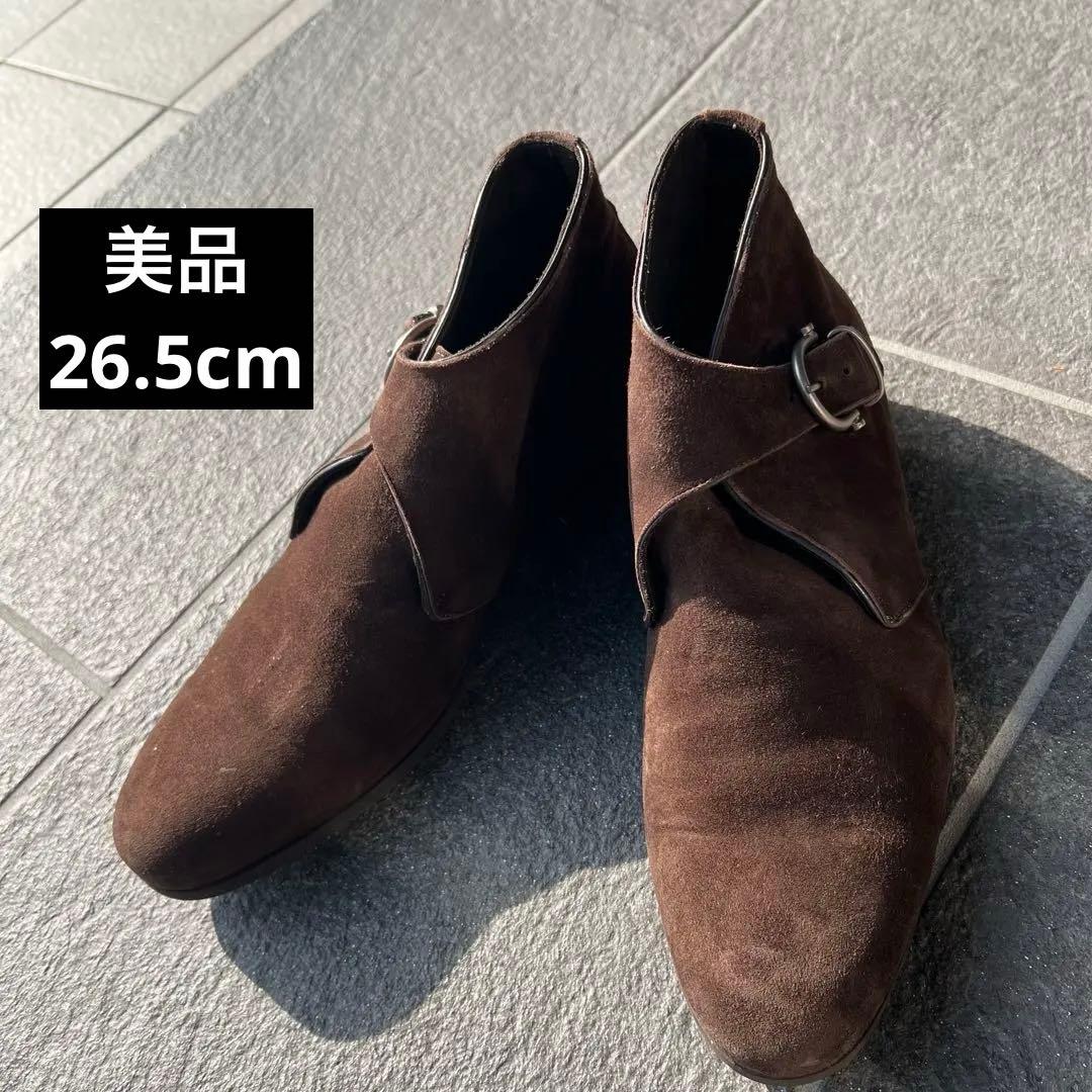 ferranteダークブラウン スエード ドレスシューズ 美品
