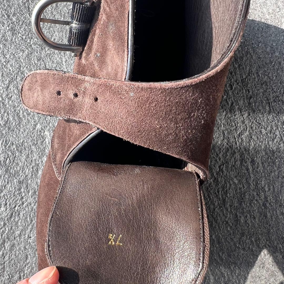 ferranteダークブラウン スエード ドレスシューズ 美品