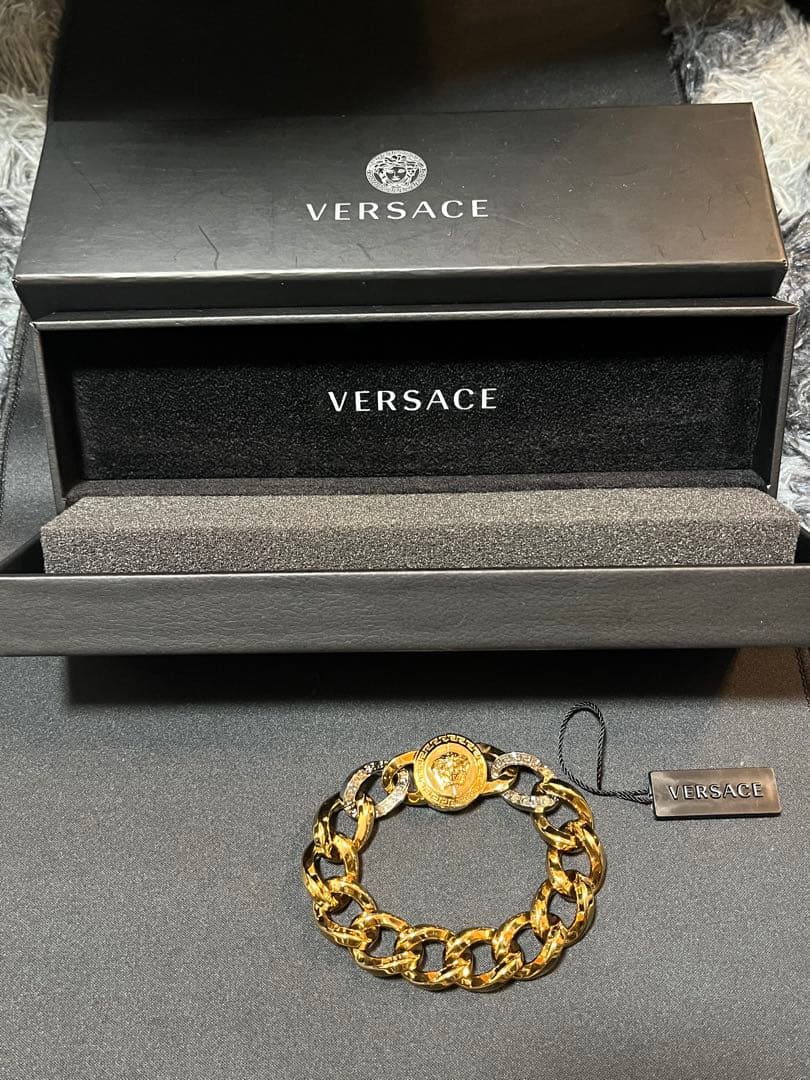 VERSACE ゴールド シルバー　チェーンブレスレット