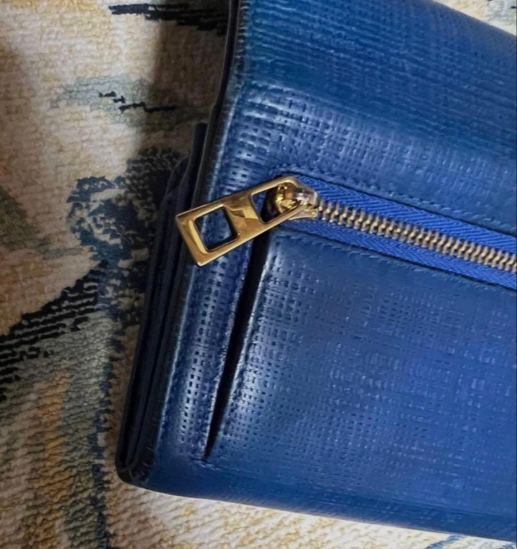 【sale】LOEWE ロエベ高級財布　ブルー　美品