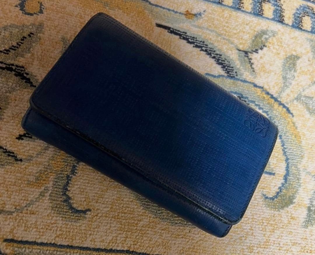【sale】LOEWE ロエベ高級財布　ブルー　美品