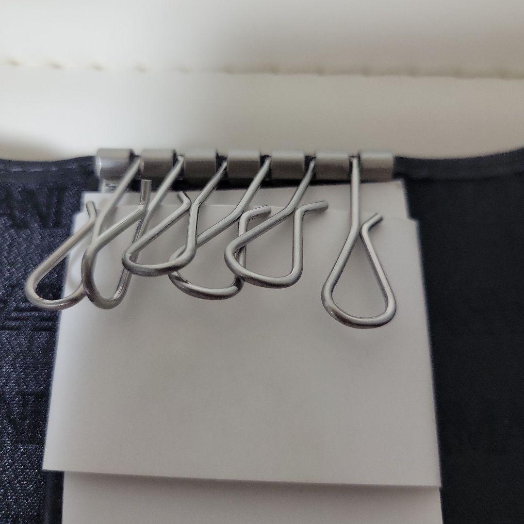 EMPORIO ARMANI ブラック レザー キーケース6連