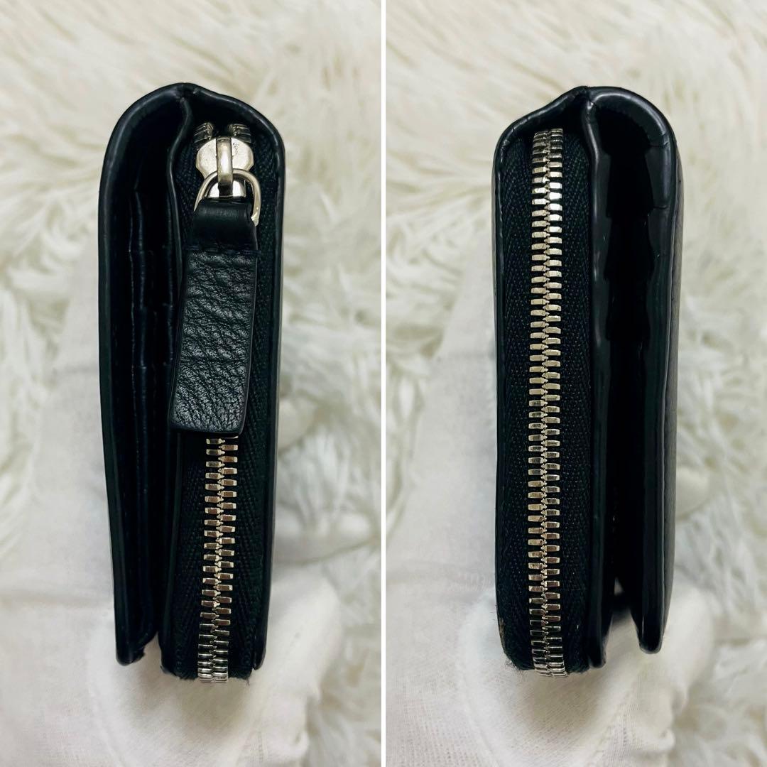 極美✨バレンシアガ 二つ折り財布 ビルフォード エブリデイ レザー ブラック