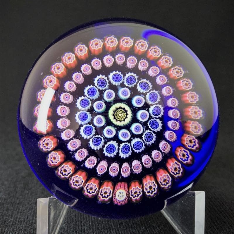 1992 ミッドナイトブルー BACCARAT クリスタル ペーパーウェイト