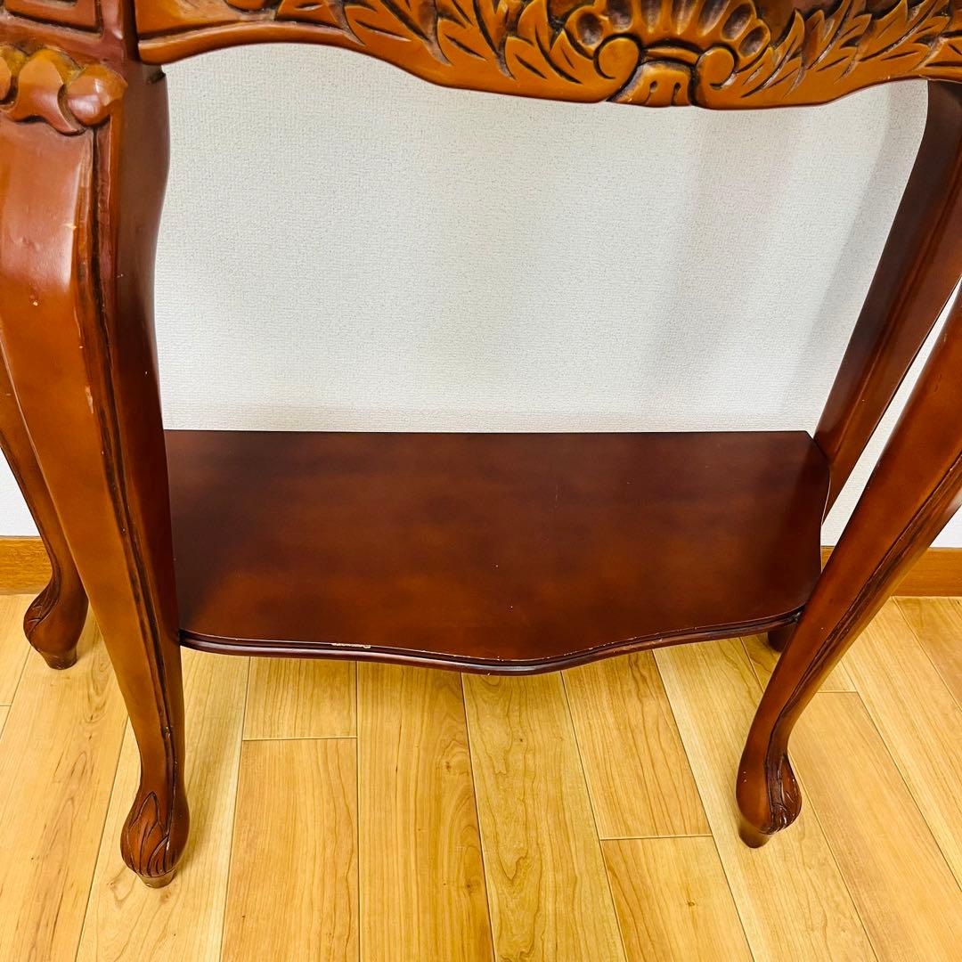 希少品　大理石 ロココ調 クラシック 猫脚 コンソールテーブル 電話台 家具