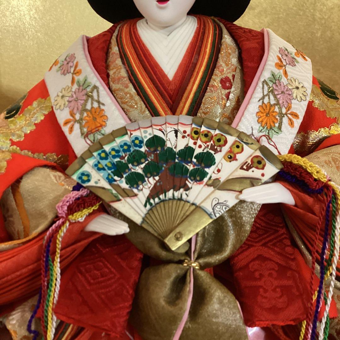 雛人形　親王飾り　水光齊祐月　ひめ咲きびな　頭師　聖祥　鳳凰　中古品
