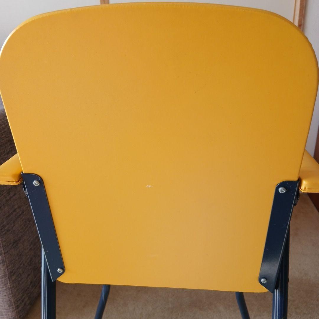 ベビーチェア 子供椅子 ハイチェア 家具 ビニール 黄色 ポップ 昭和 レトロ