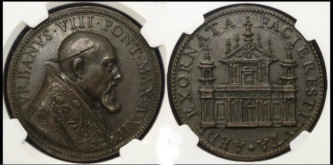 1644年 ウルバヌス8世 アナスタシア大聖堂ブロンズメダル