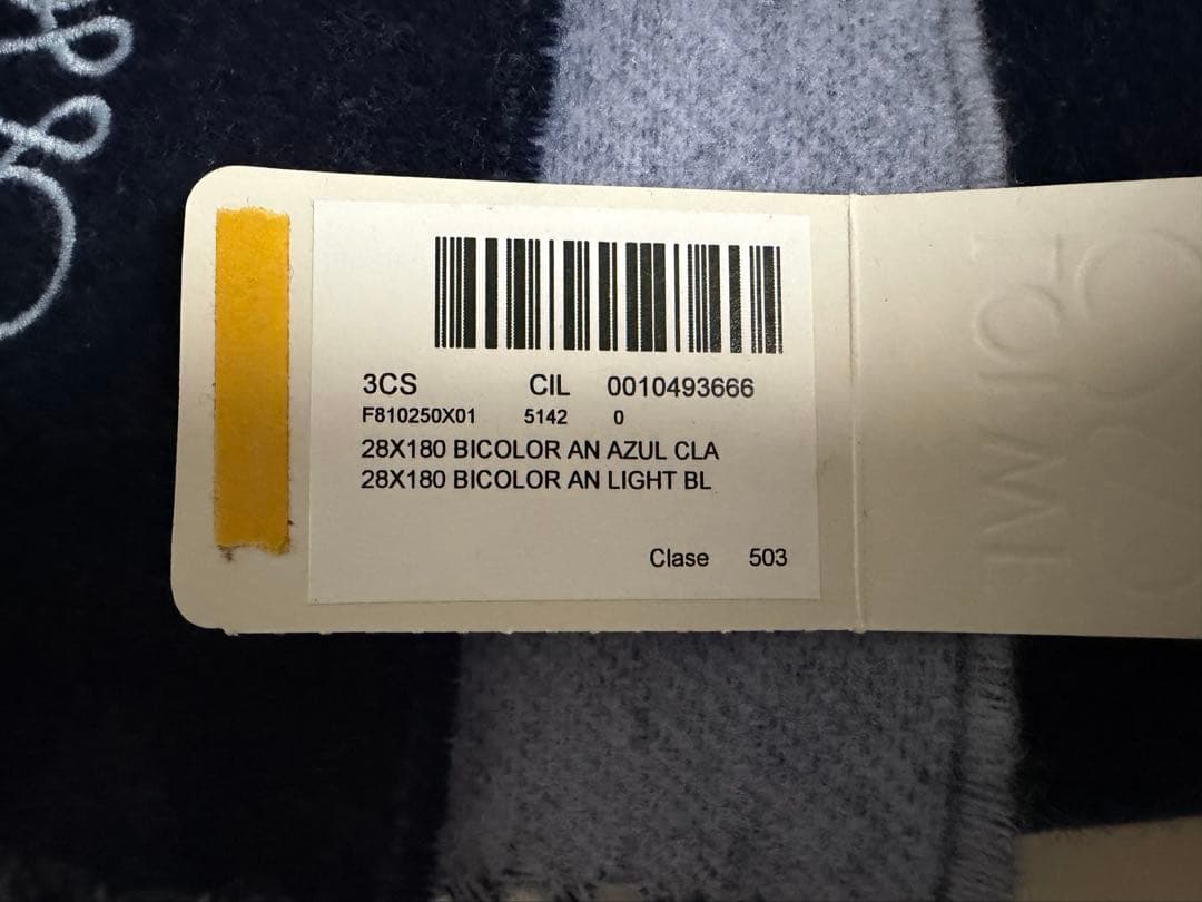 LOEWEロエベ ウール＆カシミアマフラー バイカラー