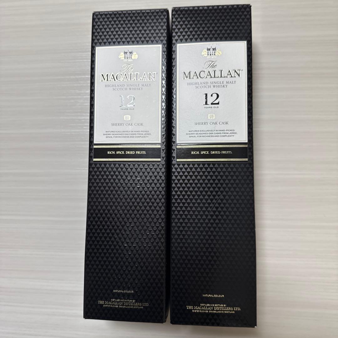 The Macallan 12年シングルモルトウイスキー 700ml 2本セット