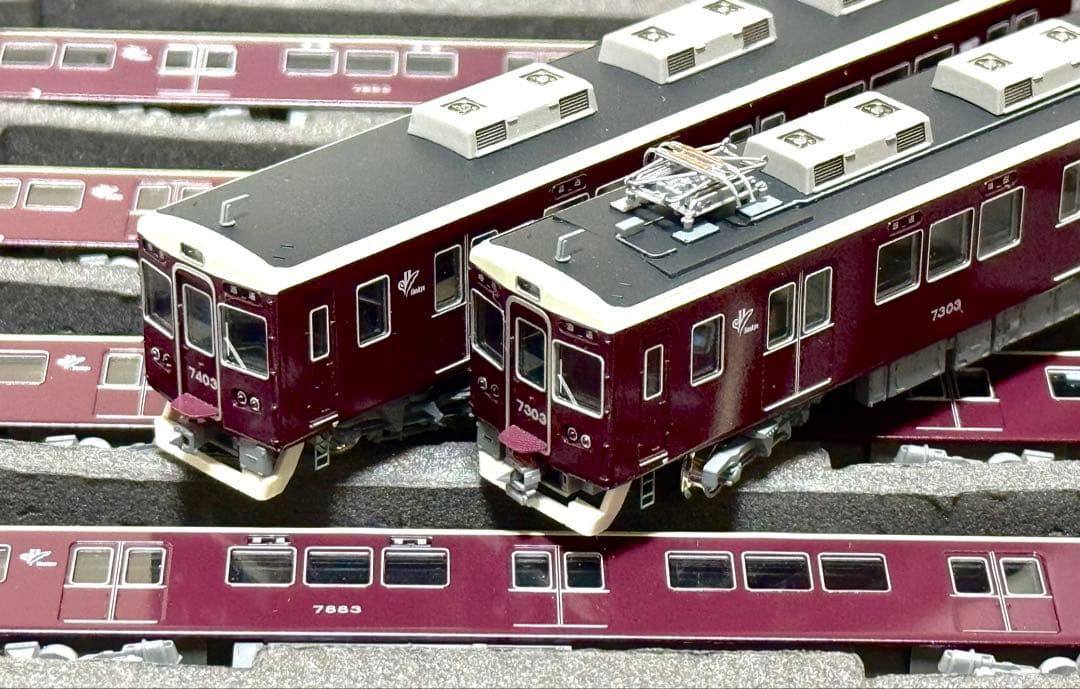 Nゲージ阪急京都線7300系　7303f８両セット　プロ仕様品
