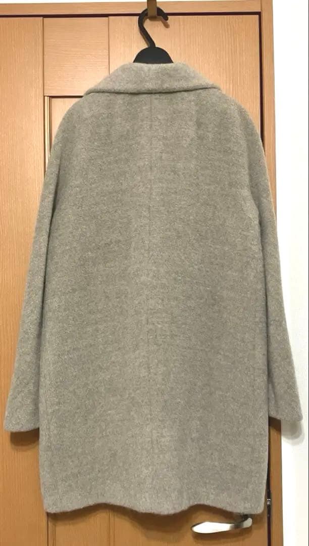 s`MAXMARA エスマックスマーラ　アルパカ混コート 40 グレージュ