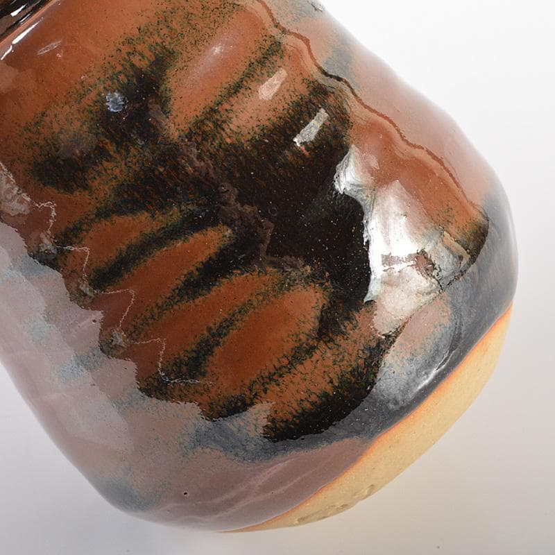 茶道具　京焼　肩衝茶入　在銘　仕覆付　共箱　V　R6258