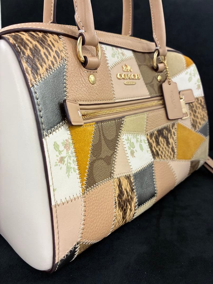 COACH コーチ 2WAYミニボストンバッグ パッチワーク